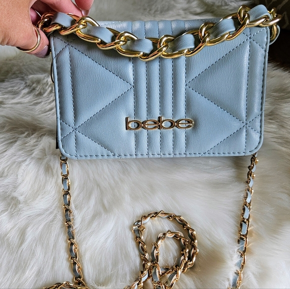 bebe leather & chain 2 way bag NWT - Picture 2 of 10